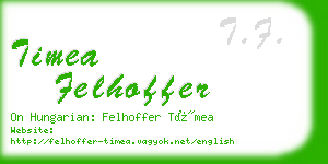 timea felhoffer business card